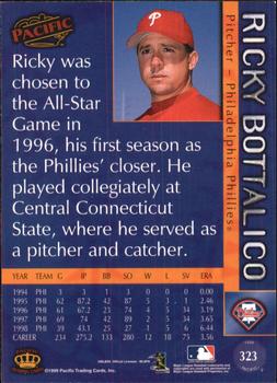 1999 Pacific - Red #323 Ricky Bottalico  Back