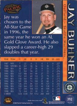 1999 Pacific - Red #392 Jay Buhner  Back