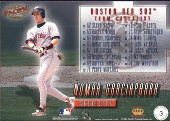 1999 Pacific - Team Checklists #3 Nomar Garciaparra  Back