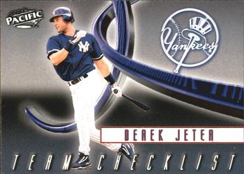 1999 Pacific - Team Checklists #9 Derek Jeter  Front