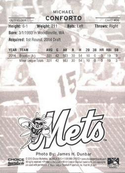 2015 Choice Binghamton Mets #06 Michael Conforto Back