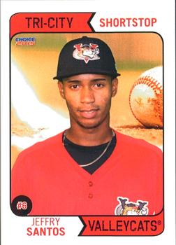 2015 Choice Tri-City ValleyCats #12 Jeffry Santos Front