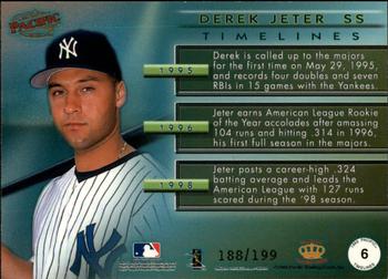 1999 Pacific - Timelines #6 Derek Jeter  Back