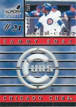 1999 Pacific Aurora - On Deck Laser-Cuts #4 Sammy Sosa  Front