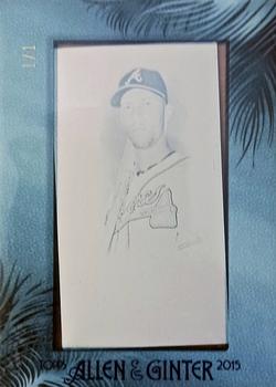 2015 Topps Allen & Ginter - Mini Framed Printing Plates Cyan #62 Andrelton Simmons Front