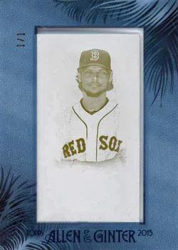 2015 Topps Allen & Ginter - Mini Framed Printing Plates Yellow #168 Clay Buchholz Front