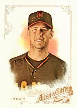 2015 Topps Allen & Ginter - Box Loaders Cabinet Oversized Reprint #173 Buster Posey Front