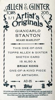 2015 Topps Allen & Ginter - Mini Artist's Originals #AO-05 Giancarlo Stanton Back