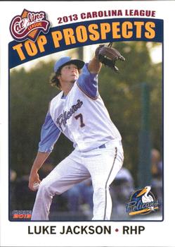 2013 Choice Carolina League Top Prospects #2 Luke Jackson Front
