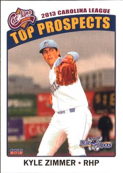 2013 Choice Carolina League Top Prospects #22 Kyle Zimmer Front