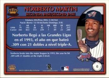 1999 Pacific Crown Collection - Platinum Blue #6 Norberto Martin  Back