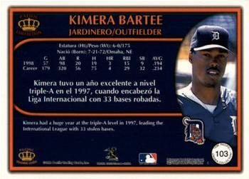 1999 Pacific Crown Collection - Platinum Blue #103 Kimera Bartee  Back