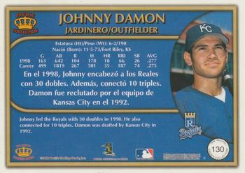 1999 Pacific Crown Collection - Platinum Blue #130 Johnny Damon  Back