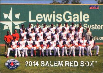 2014 Choice Salem Red Sox #34 Team Photo Front