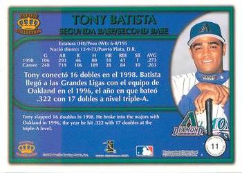 1999 Pacific Crown Collection - Red #11 Tony Batista  Back