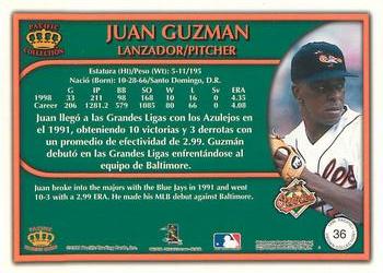 1999 Pacific Crown Collection - Red #36 Juan Guzman  Back