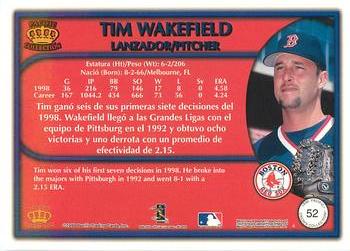 1999 Pacific Crown Collection - Red #52 Tim Wakefield  Back