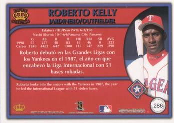 1999 Pacific Crown Collection - Red #286 Roberto Kelly  Back