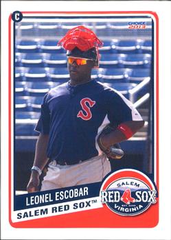 2013 Choice Salem Red Sox #8 Leonel Escobar Front