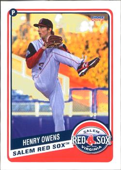 2013 Choice Salem Red Sox #16 Henry Owens Front