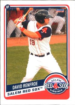 2013 Choice Salem Red Sox #21 David Renfroe Front