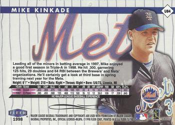 1998 Fleer Tradition Update #U84 Mike Kinkade Back