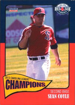 2013 Choice Salem Red Sox Carolina League Champions #5 Sean Coyle Front
