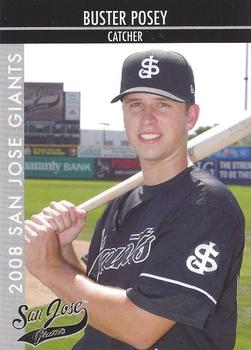 2008 Grandstand San Jose Giants Update #1 Buster Posey Front