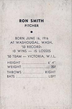 1951 Vancouver Capilanos Popcorn #NNO Ron Smith Back