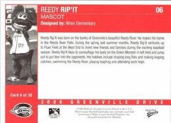 2008 MultiAd Greenville Drive #6 Reedy Rip'It Back