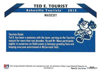 2015 Grandstand Asheville Tourists #NNO Ted E. Tourist Back
