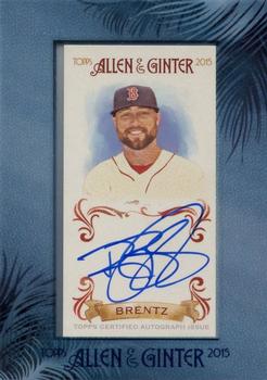 2015 Topps Allen & Ginter - Autographs Baseball #AGA-BBR Bryce Brentz Front