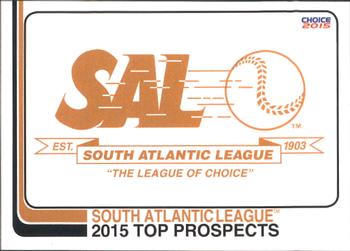 2015 Choice South Atlantic League Top Prospects #NNO Checklist Front