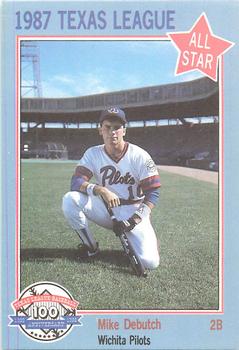 1987 Feder Texas League All Stars #1 Mike DeButch Front