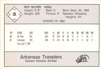1987 Feder Texas League All Stars #2 Roy Silver Back
