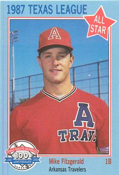 1987 Feder Texas League All Stars #26 Mike Fitzgerald Front