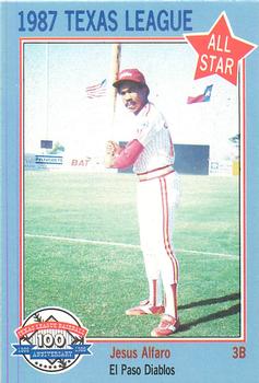 1987 Feder Texas League All Stars #30 Jesus Alfaro Front