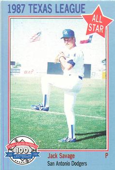 1987 Feder Texas League All Stars #34 Jack Savage Front