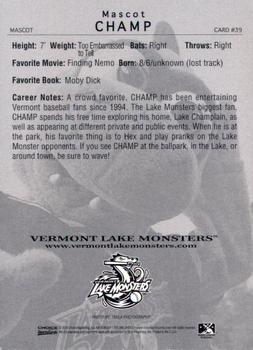2009 Choice Vermont Lake Monsters #39 Champ Back