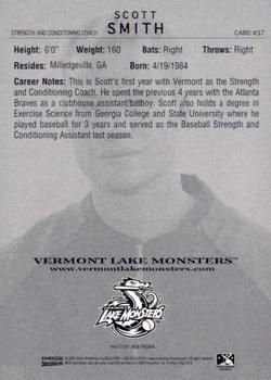 2009 Choice Vermont Lake Monsters #37 Scott Smith Back