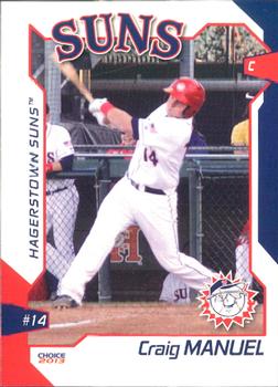 2013 Choice Hagerstown Suns #10 Craig Manuel Front