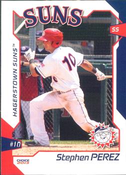 2013 Choice Hagerstown Suns #19 Stephen Perez Front