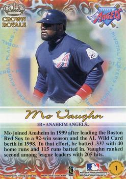 1999 Pacific Crown Royale - Pivotal Players #1 Mo Vaughn  Back