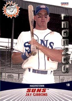 2011 Choice Hagerstown Suns Legends #02 Jay Gibbons Front