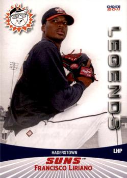 2011 Choice Hagerstown Suns Legends #09 Francisco Liriano Front