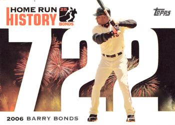 2006 Topps Updates & Highlights - Barry Bonds Home Run History #BB 722 Barry Bonds Front