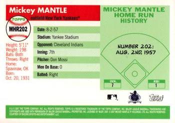 2007 Topps - Mickey Mantle Home Run History #MHR202 Mickey Mantle Back