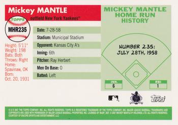 2007 Topps - Mickey Mantle Home Run History #MHR235 Mickey Mantle Back