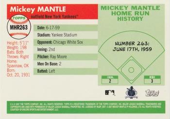 2007 Topps - Mickey Mantle Home Run History #MHR263 Mickey Mantle Back