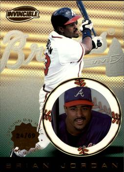 1999 Pacific Invincible - Opening Day #14 Brian Jordan  Front